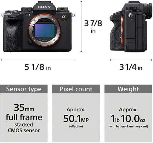 1 Full-Frame Mirrorless Camera Bundle with 2X 64GB SD Card Extra Battery Gadget Bag Card Reader and More Professional Digital Photography Kit