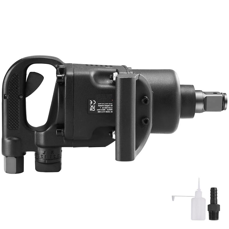1 Inch Drive Impact Wrench 2730 ft-lbs Breakaway Torque 6000 RPM Twin Hammer
