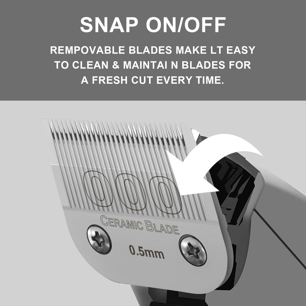 0.5mm Professional Detachable Replacement Ceramic Blades Compatible with Most Shavers