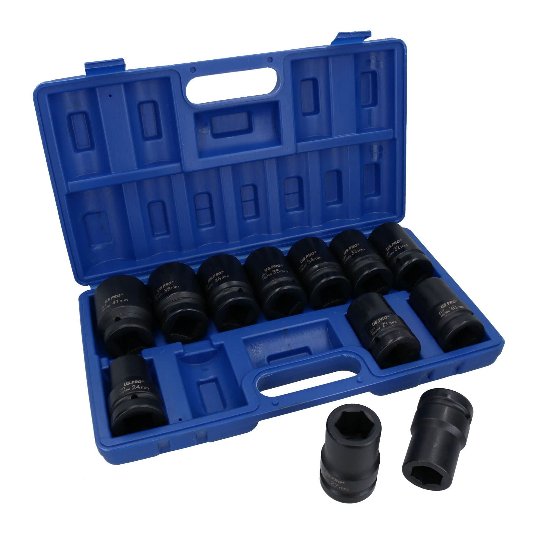 1 Inch Drive Anvil Air Impact Wrench Gun 2200Nm 12 Sockets 24 – 41mm Extensions