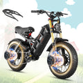 (2025 Version) 2500W 40 MPH Electric Mountain Bike Dual Motor 52V 60AH Battery 200 Miles Long Range Electric Bike for Adults 20 inch 4.5 inch Fat Tire Full Suspension Off-Road EBike