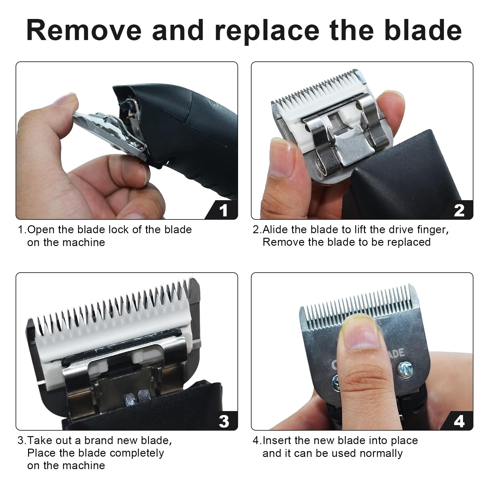 0.5mm Professional Detachable Replacement Ceramic Blades Compatible with Most Shavers