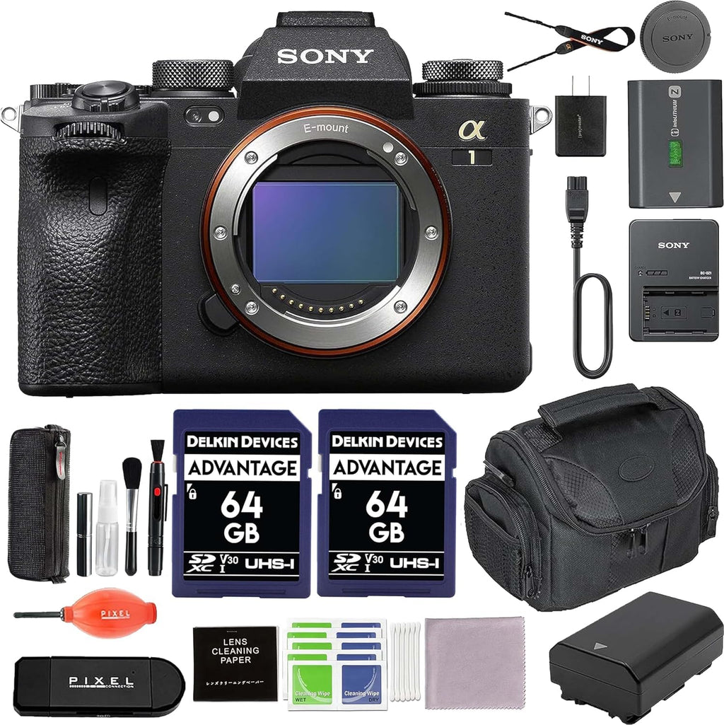 1 Full-Frame Mirrorless Camera Bundle with 2X 64GB SD Card Extra Battery Gadget Bag Card Reader and More Professional Digital Photography Kit