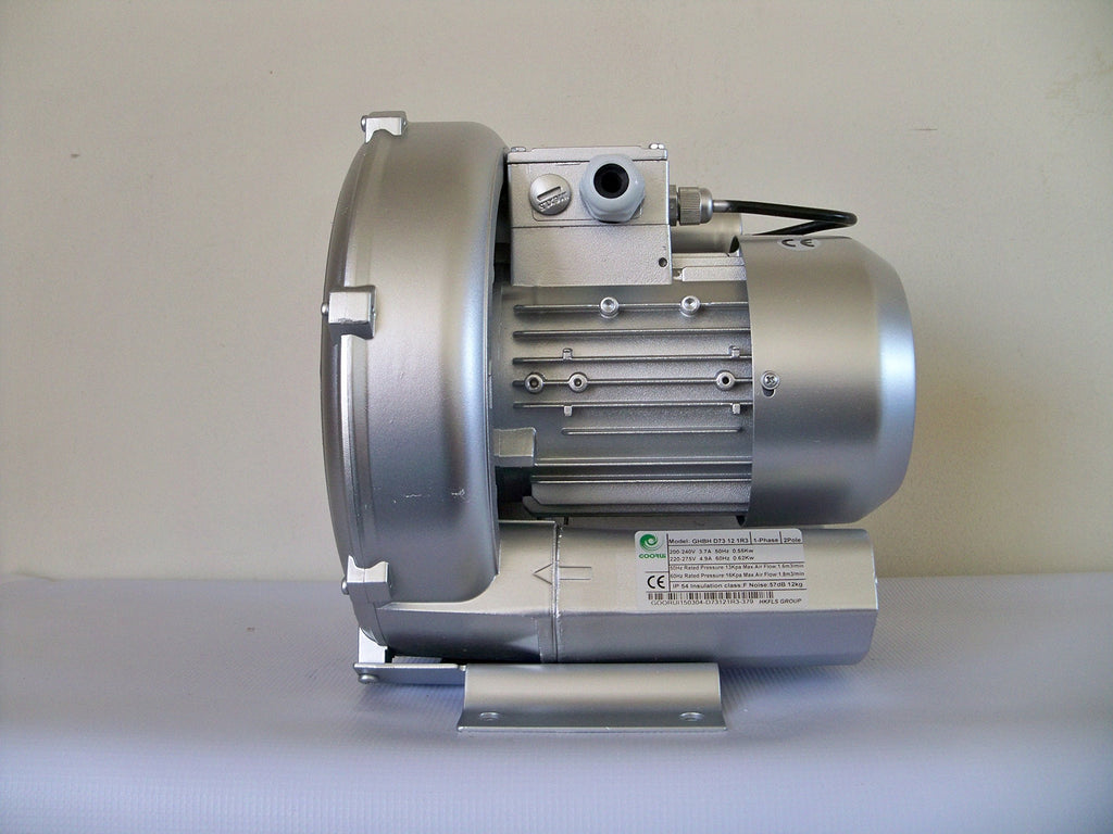 0.37 Hp Regenerative Blower 220V/1Phase 50 Cfm 56"H2O Press