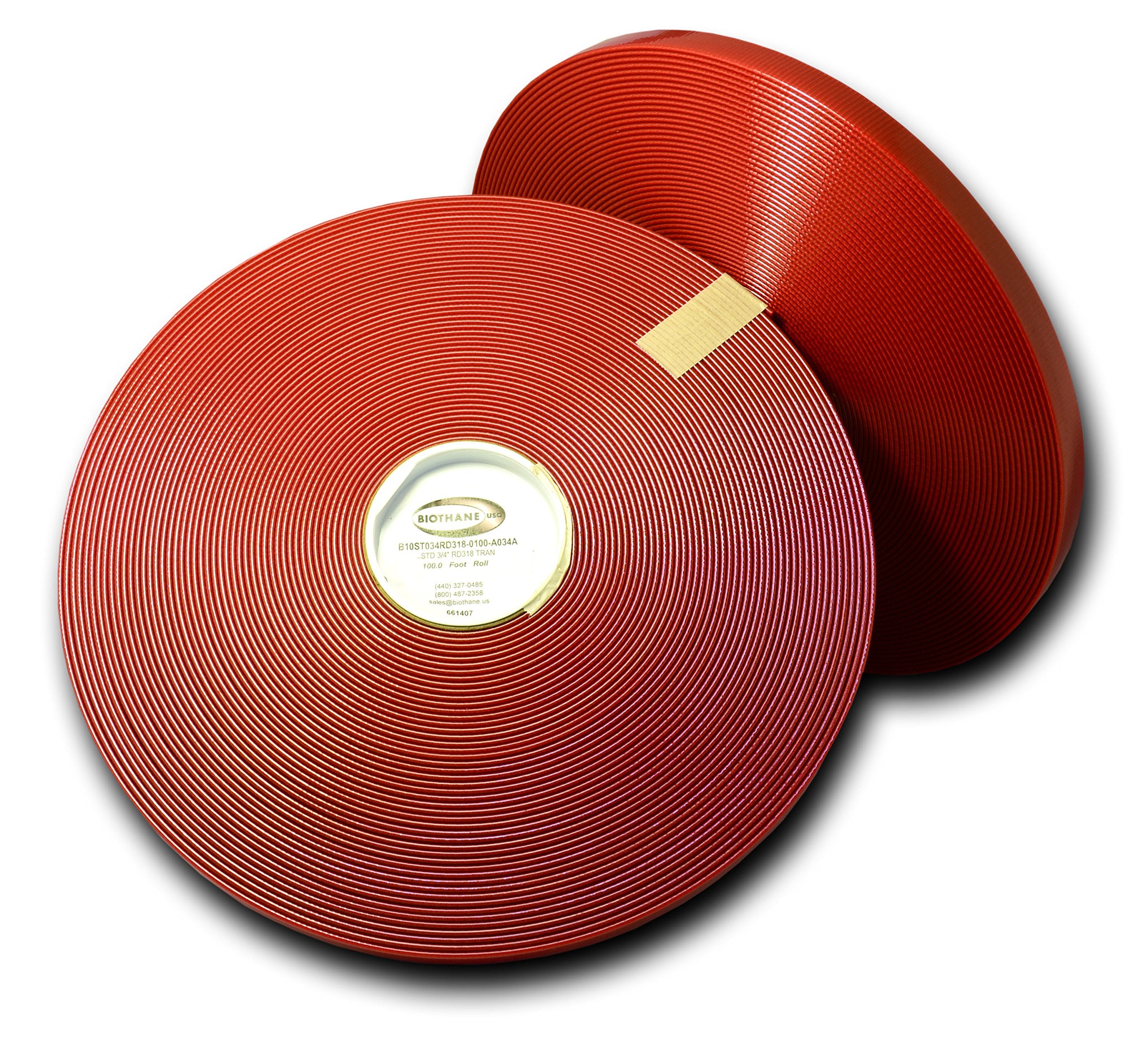 1 Inch Gold High Flex PVC Coated Webbing (25 Feet, Red)
